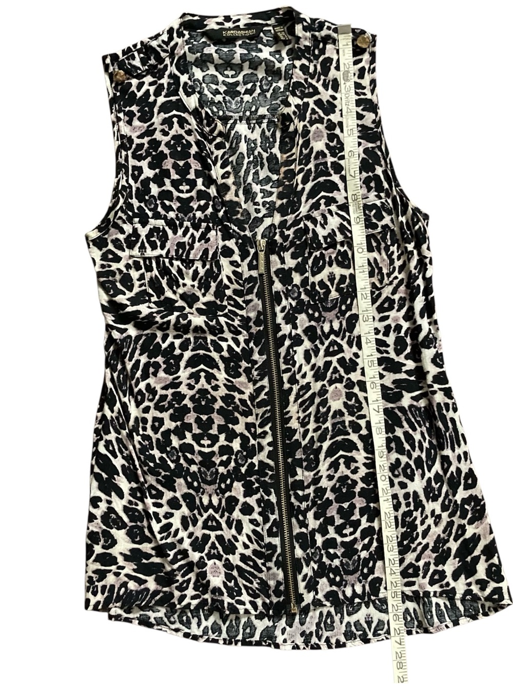 Kardashian Kollection Animal Print Top Women’s XS - Picture 7 of 7